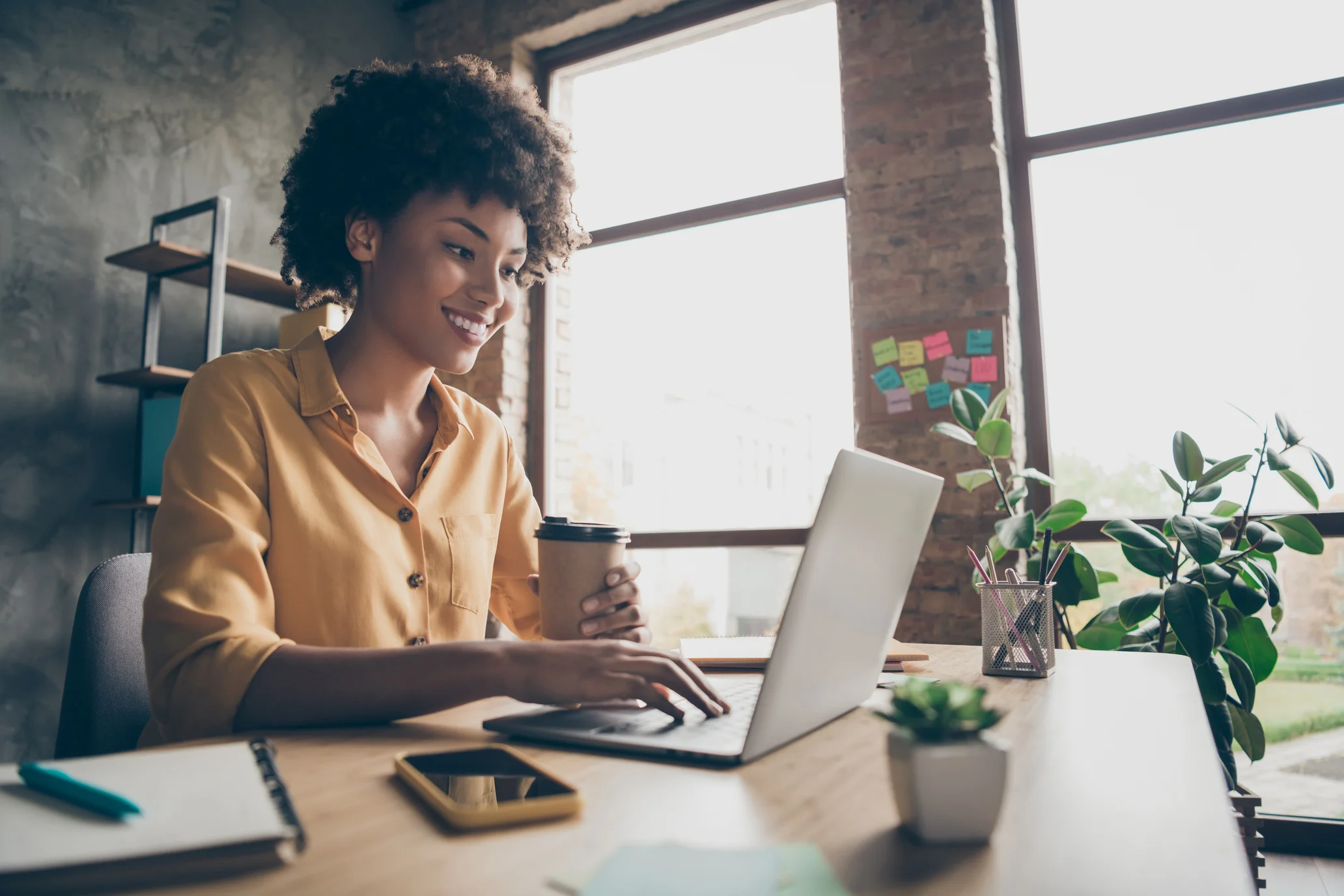 woman using laptop